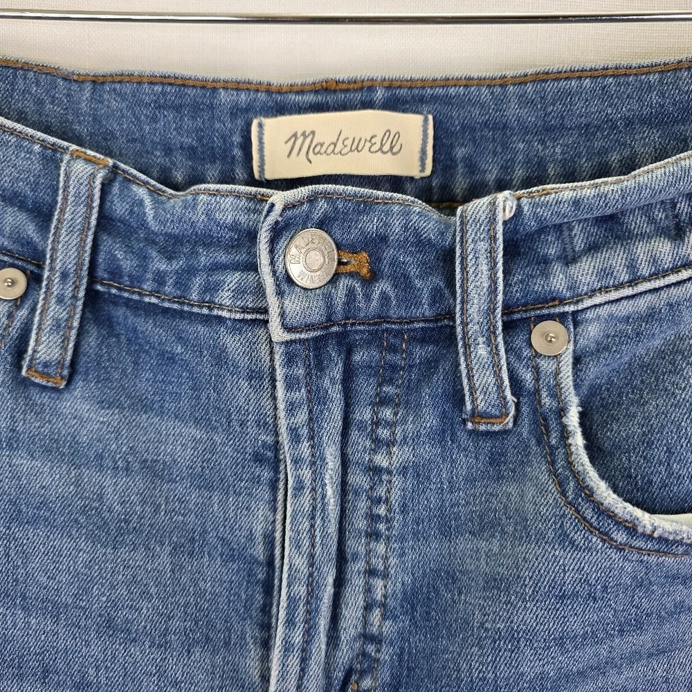 Madewell Women’s The Perfect Vintage High Rise Denim  Distressed Raw Hem Size 28